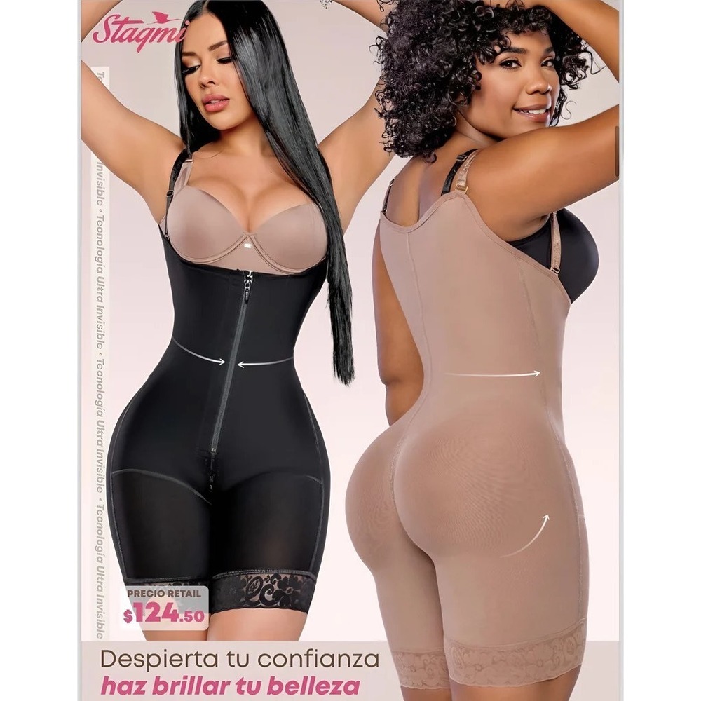 XS Stagmi Invisible Girdle Best Colombian Shaper SMI7089 Mid-Thigh & Thong Set! - Picture 13 of 16